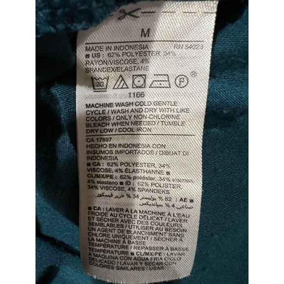 Old Navy Teal Long Sleeve Faux Wrap Dress Size Medium - Picture 6 of 6